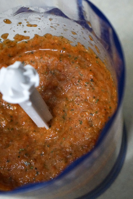 Roasted Red Pepper Pasta Sauce - blended sauce
