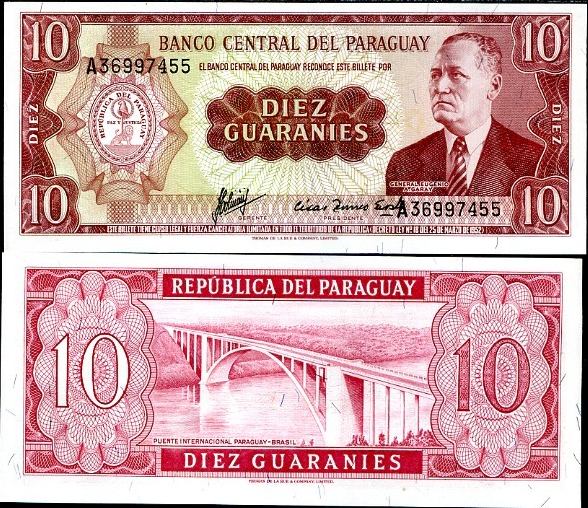 10 Guaranies Paraguaj 1985, Pick 196b