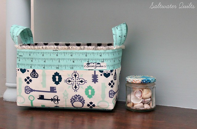 Fabric Basket with lace