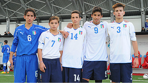 Da sinistra: Mileti, Biondi, Lavecchia, Graziano, Indelicato (su gentile concessione di calciocatania.it)
