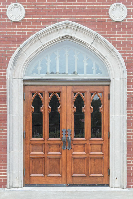 Saint John the Evangelist Roman Catholic Church, in Paducah, Kentucky, USA - front door