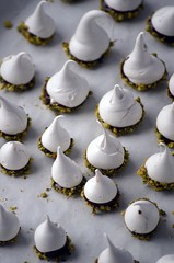 Meringues Cookies Dipped in Chocolate and Pistachios (4)