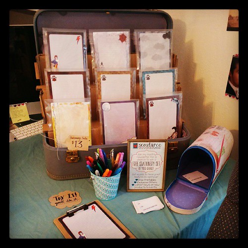 Stationery display for my craft show this weekend!