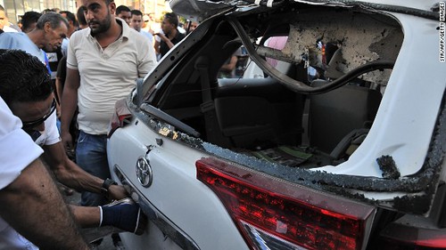 Italian diplomatic vehicle damaged in Libyan bombing. The security situation in the North African state has deteriorated in the aftermath of the U.S.-NATO war that toppled the Gaddafi government. by Pan-African News Wire File Photos
