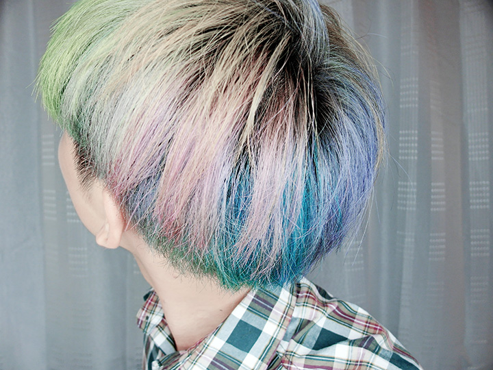 colourful rainbow hair