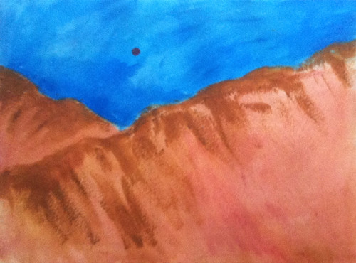 Back to the Mountains (Acrylic Water Media as of Dec. 23, 2013) by randubnick