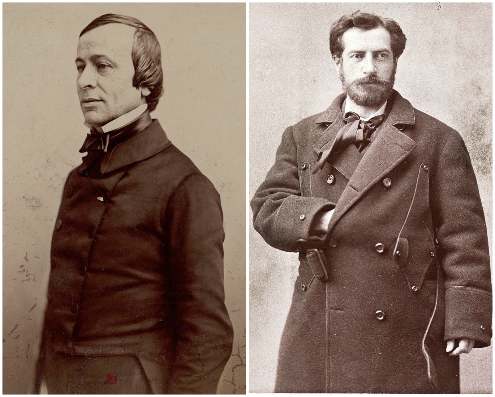 Édouard René de Laboulaye (left) and Frédéric Auguste Bartholdi