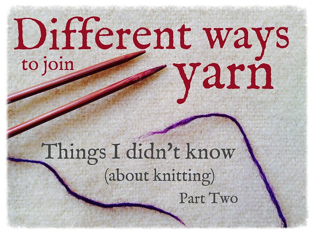 Different ways to join yarn