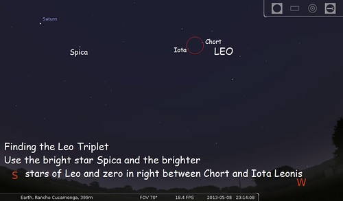 Leo Triplet Star Map A