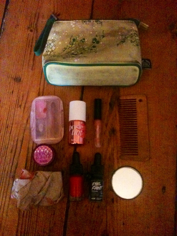 Make up bag and contents 