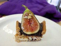 Slice of fig tart from Beaucoup Bakery