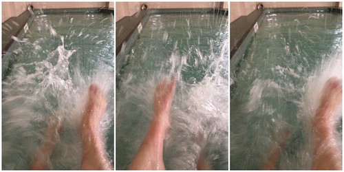 Happy feet in the hot tub by scoodog / Tom Myler