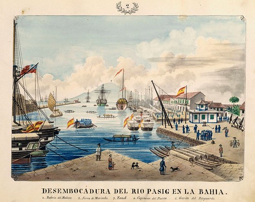 002-DESEMBOCADURA DEL RIO PASIG EN LA BAHIA-Vistas de las Yslas Filipins y Trages…1847-J.H. Lozano- Biblioteca Digital Hispánica
