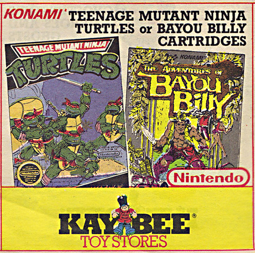 KAY•BEE TOY STORES :: Christmas in October pg.4 // ..TMNT & BAYOU BILLY games isolated  (( OCTOBER,8 1989 ))