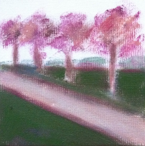 Row of Trees (Mini-Painting as of October 7, 2013) by randubnick