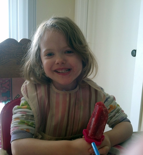 Happy popsicle girl