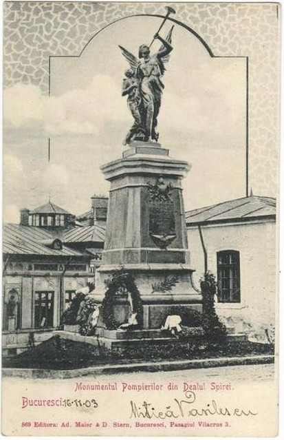 Bucuresti - Monumentul Pompierilor din Dealul Spirei - 1903