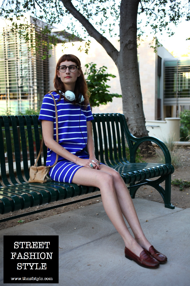 mod dress, straight bangs, leather loafers, turquoise rings, san francisco fashion blog, street fashion style, thesfstyle, sfstyle, 