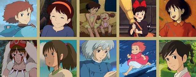 All the main female characters of Miyazaki's movies