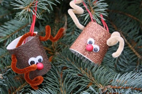 kids christmas craft, christmas toilet paper roll craft, reindeer craft