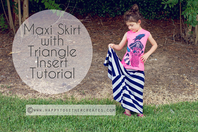 maxi skirt with triangle insert tutorial