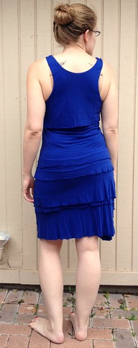 Cobalt Blue Dress into Tank and Scarf
