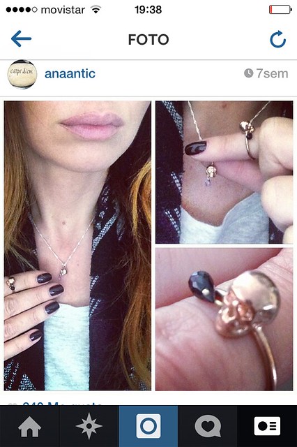 Instagram Ana Antic con joyas Gemmasu