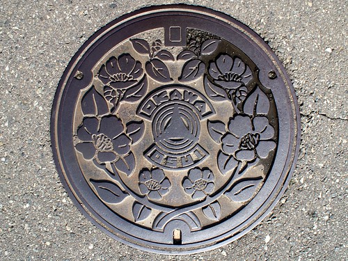 Okawa Kagawa , manhole cover （香川県大川町のマンホール）