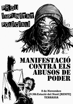 manifestacio contra abusos de poder 8 novembre terrassa