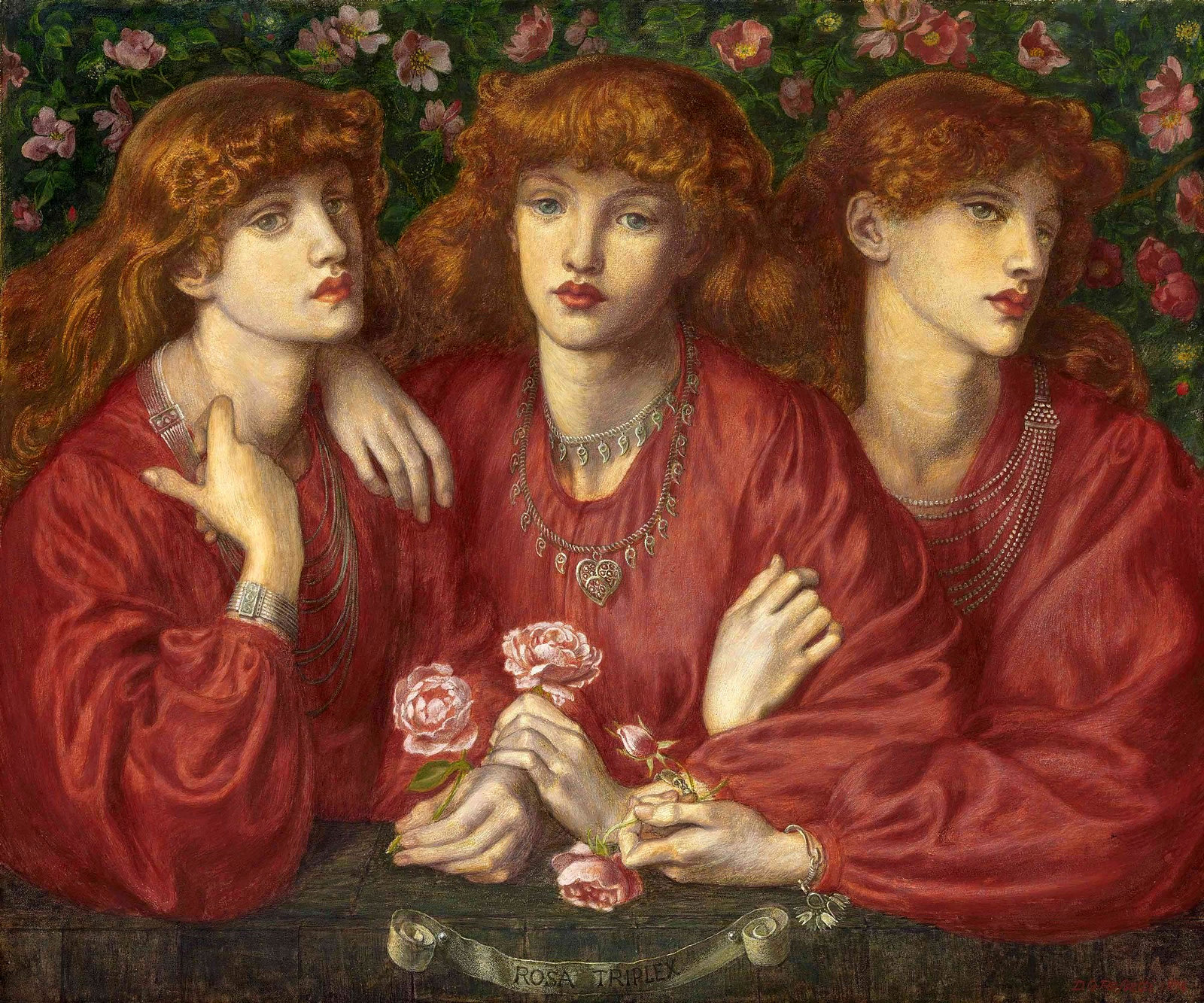 A Triple Portrait of May Morris by Dante Gabriel Rossetti - 1874