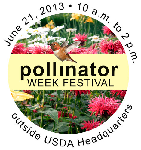 Celebrate at the Pollinator Week Festival on June 21 at USDA Headquarters. (Photo credit: 2013 Pollinator Week logo courtesy of Pollinator Partnership)