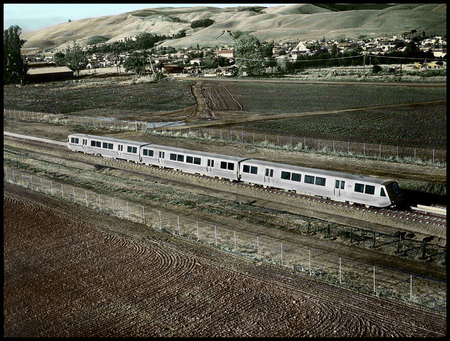 Early BART Train on the MacArthur-Fremont route, the first line which opened
