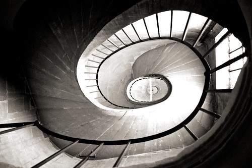 Stairwell in L'Eglise de Saint Sulpice, Paris, France. Photo by Rick Morley.