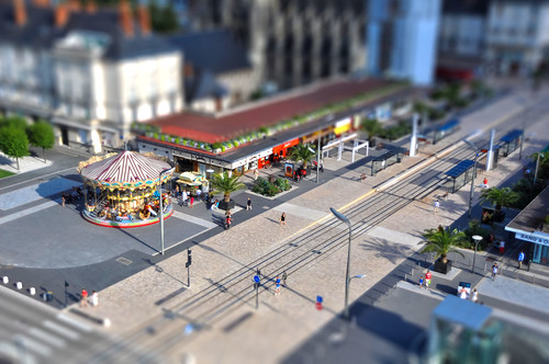 Tours, place Anatole France, #tiltshift by Sylvain Naudin