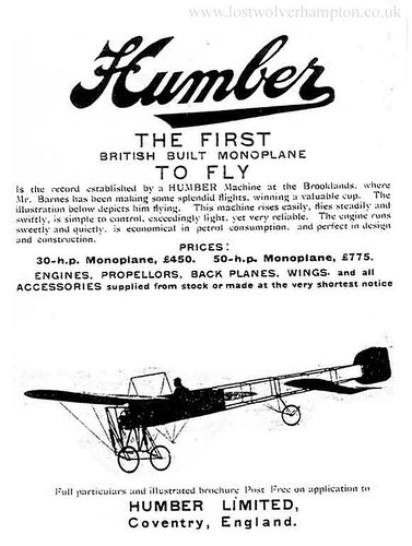 HumberThe First British Monoplane to fly. 