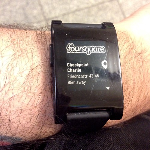 using foursquare on a pebble