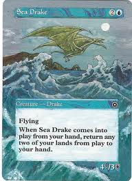 Sea Drake Altered Art Magic the Gathering art mtg card artwork Portal MTG Portal Magic cards Sea Stompy Deck Rebecca Guay
