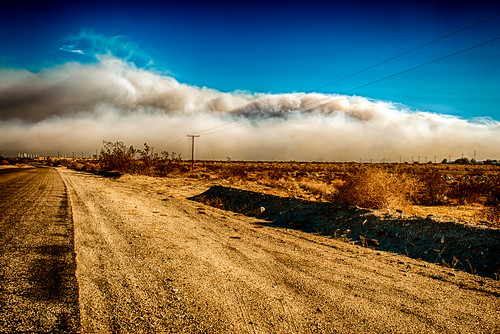 Smoke From Silver Fire Entering The Coachella Valley 2 by hbmike2000