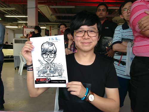 caricature live sketching for NTUC U Grand Prix Experience 2013 - 11