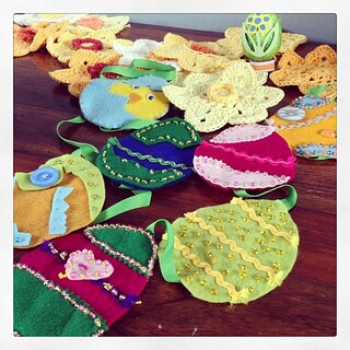 Easter-ish-ness crafting I've hoarded from last year!
