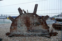 bits of burnt pier (Eastbourne)