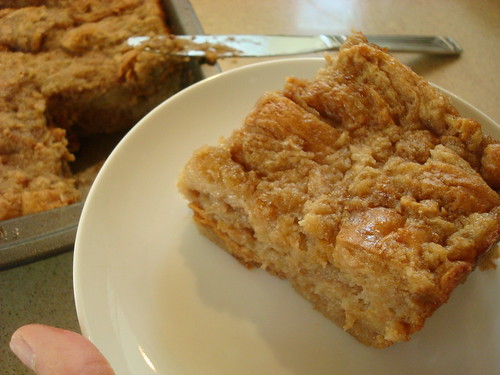 Peanut butter and jelly sandwich bread pudding