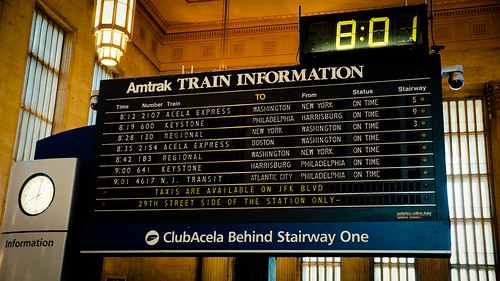 Amtrak - Train Schedule - Philadelphia 30th Street Station, October, 2013