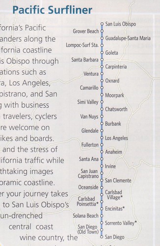 Amtrak Pacific Surfliner 2013 Map