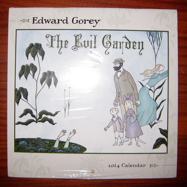 Gorey Evil Garden 2014 calendar, front