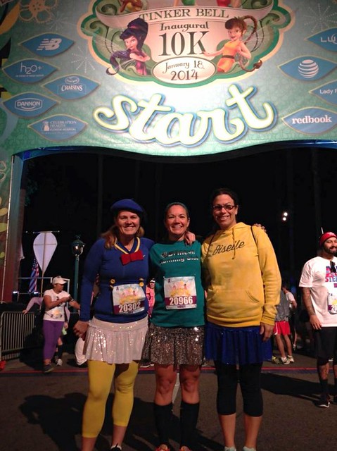 Julie, Mindy, and Victoria at the runDisney Tinker Bell 10K