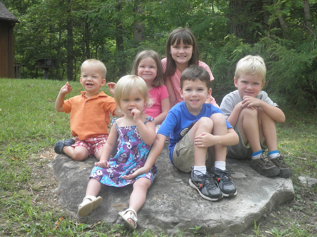 My three children with their cousins in July 2012. This is the second generation of cousins to meet at the park every year. 
