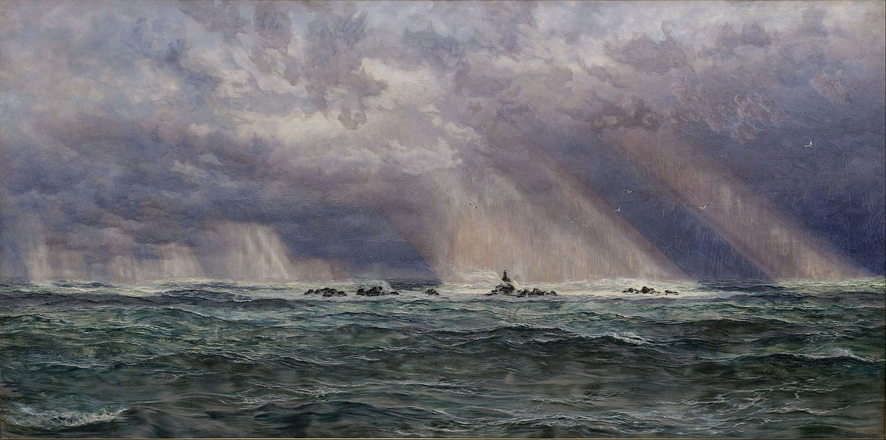 John Brett - A North-West Gale off the Longships Lighthouse, 1902