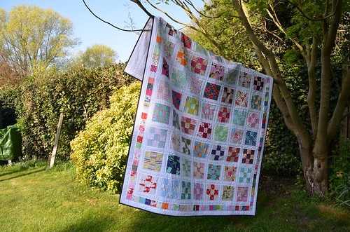 Scrappy 9 patch quilt