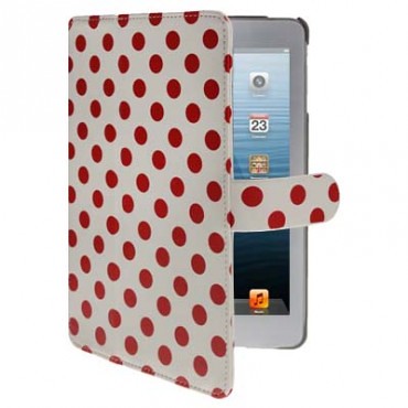 iPad Mini Red Dotted White Case by gogetsell